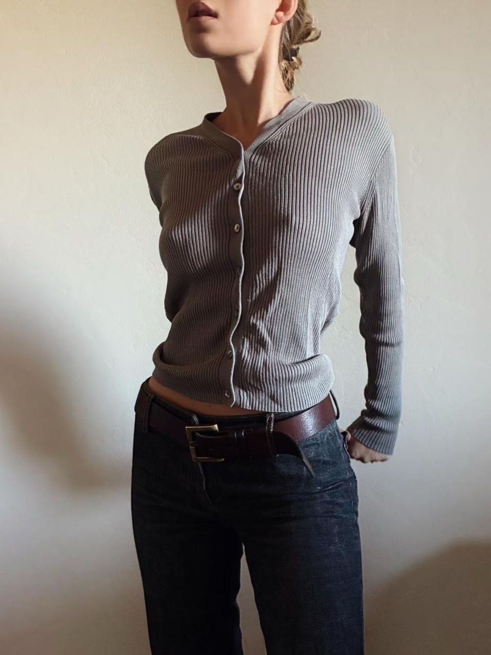 Vintage Silk Ribbed Sweater